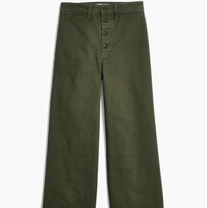 Madewell Wide-Leg Crop Pants: Button-Front Size 27